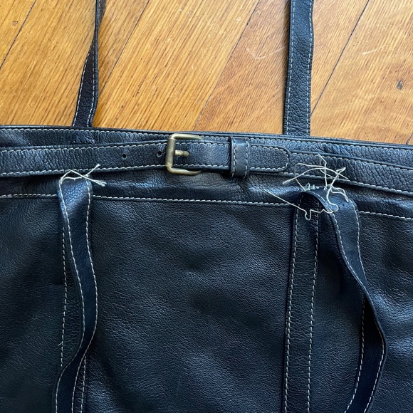 Black Leather Prada Tote Bag - Picture 3 of 4